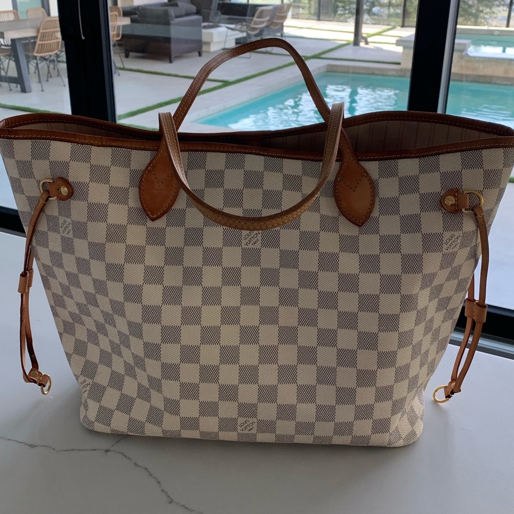 Louis Vuitton Neverfull Mm Damier Azure Canvas -